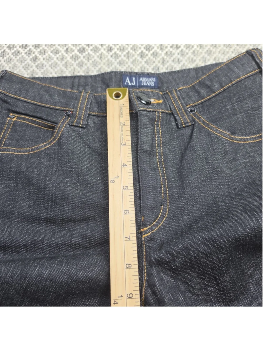 Armani Jeans Men’s 30 Dark Indigo Stretch Slim Straight Leg Denim Pants